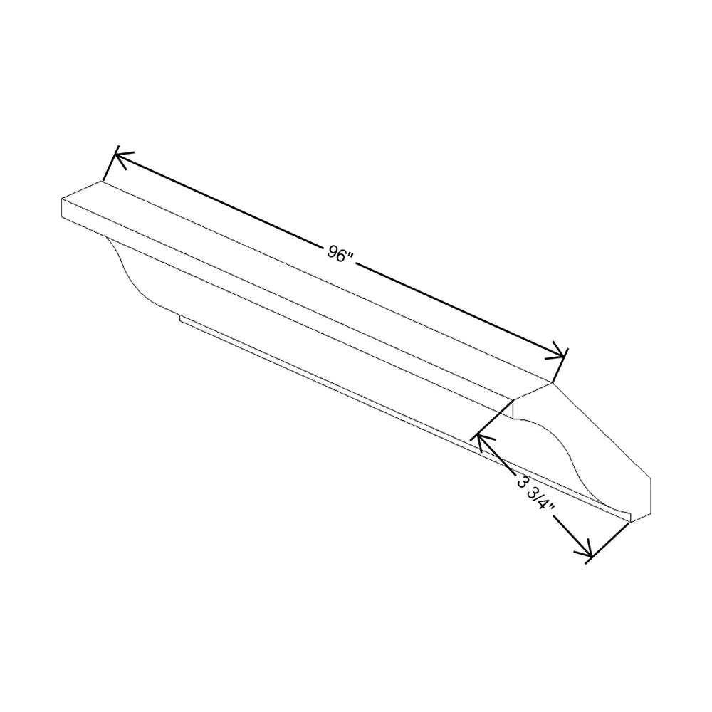 J&K Charcoal E2 96" W Large Crown Molding